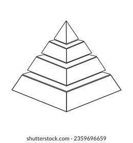 Pyramid icon vector illustration symbol design