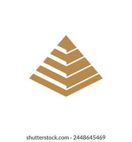 Pyramid icon vector illutration design template