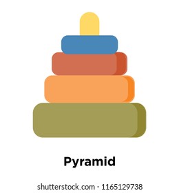 Pyramid icon vector isolated on white background, Pyramid transparent sign , family symbols