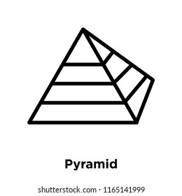 Pyramid icon vector isolated on white background, Pyramid transparent sign , office symbols