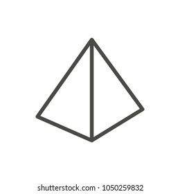 Pyramid icon vector. Line Egypt pyramid symbol. Trendy flat outline ui sign design. Thin linear graphic pictogram for web site, mobile application. Logo illustration.