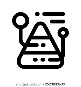 ícone da pirâmide. ícone da linha de vetor para o seu design de site, celular, apresentação e logotipo.
