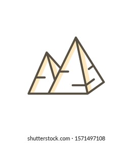 pyramid icon vector modern style design