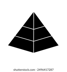 pyramid icon vector on white background