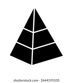 pyramid icon vector on white background