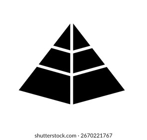 Pyramidensymbol, Vektor auf weißem Hintergrund