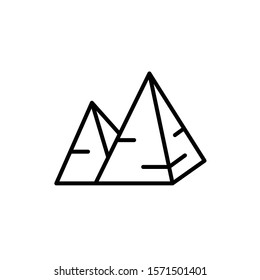 pyramid icon vector  outline style design