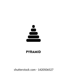 pyramid icon vector. pyramid sign on white background. pyramid icon for web and app