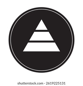 Pyramid icon vector. Simple finance pyramid symbol. Trendy flat ui sign design. Thin linear graphic pictogram for web site, mobile application. Logo illustration. EPS 10.