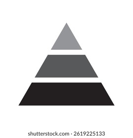 Pyramid icon vector. Simple finance pyramid symbol. Trendy flat ui sign design. Thin linear graphic pictogram for web site, mobile application. Logo illustration. EPS 10.