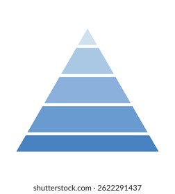 Vector de icono de pirámide. Símbolo de la pirámide financiera simple. Diseño de moda de signo de IU plano. Pictograma gráfico lineal delgado para Sitio web, aplicación móvil. Ilustración del logotipo.