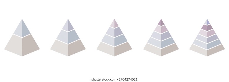 Vetor de ícone de pirâmide. Símbolo de pirâmide financeira simples. Design de sinal de iu plano moderno. Pictograma gráfico linear fino para web site, aplicação móvel. Ilustração do logotipo. EPS 10. Modelos infográficos de pirâmide