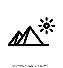 Pyramid Icon Vector Symbol Design Illustration