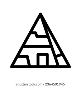 Pyramid Icon Vector Symbol Design Illustration