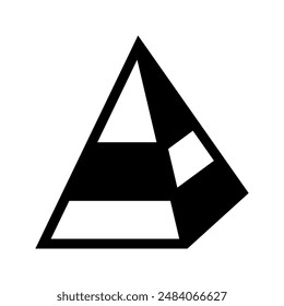 Pyramid Icon Vector Symbol Design Illustration