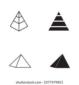 pyramid icon vector template illustration logo design