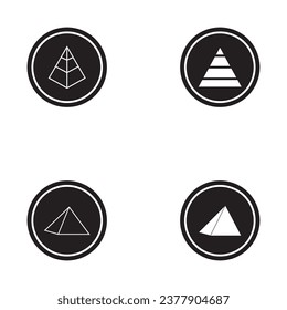 pyramid icon vector template illustration logo design