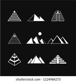 Pyramid icon vector, triangle symbol, modern flat illustration