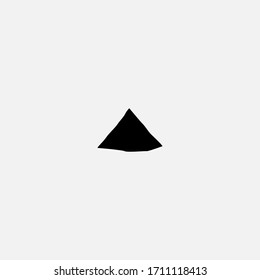 pyramid icon.pyramid vector on gray background