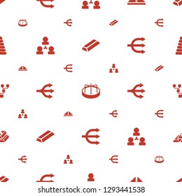 Pyramid Icons Pattern Seamless White Background. Included Editable Filled Gold, Child Playground Carousel, Chichen Itza, Structure, Family Structure Icons. Pyramid Icons For Web And Mobile.