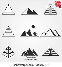 Pyramid icons vector