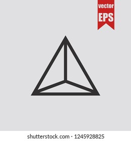 Pyramid icon.Vector illustration.