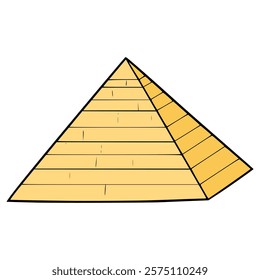 pyramid illustration hand drawn isolated vector