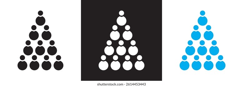 Pyramid  infographic chart icon set. Vector for websites, mobile interfaces, presentations, banner, visual branding etc. Vector illustration. isolated on white and black background. EPS 10