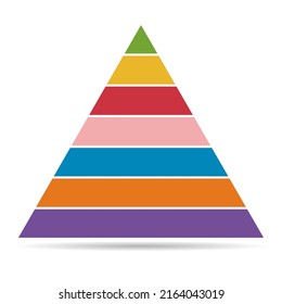 Pyramid Infografik Layout Schatten, Infomoderne Konzeptschrittpräsentation, Broschüre Vektorgrafik .