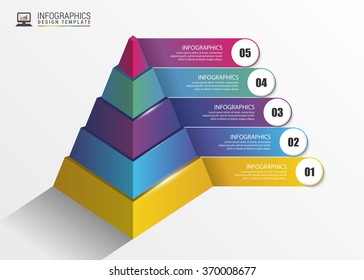 Pyramid. Infographic concept. Modern design template. Vector illustration