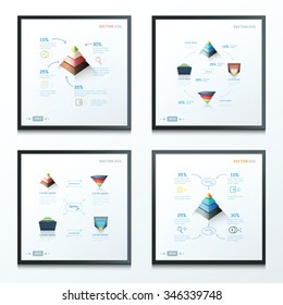 pyramid infographic design, arrow draw design