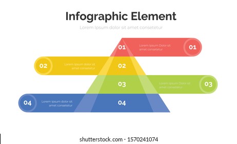 Pyramid-Infografik-Design-Vorlage mit Option oder Prozess für die Geschäftspräsentation