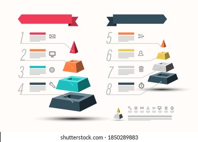 Pyramid Infographic Design - Vector Infographics Concept