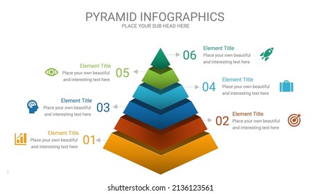 Pyramid Infographic Elements Design Vector Stock Vector (Royalty Free ...