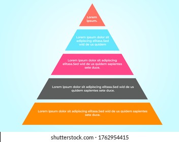 Pyramid infographic for graphs, charts, diagrams. Business concept