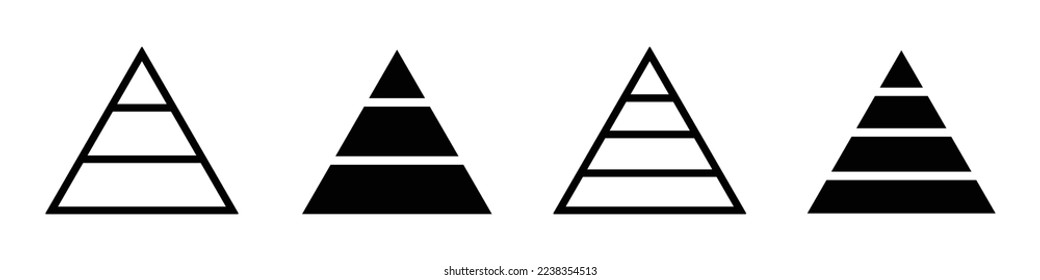 Pyramid Infographic icon. Pyramid diagram icon, vector illustration