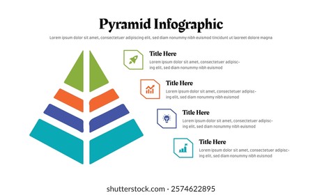 Pyramid infographic presentation layout fully editable.