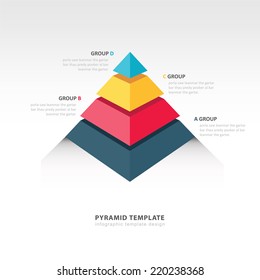 pyramid  infographic template