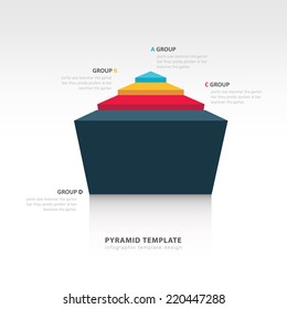 pyramid infographic template 3D design