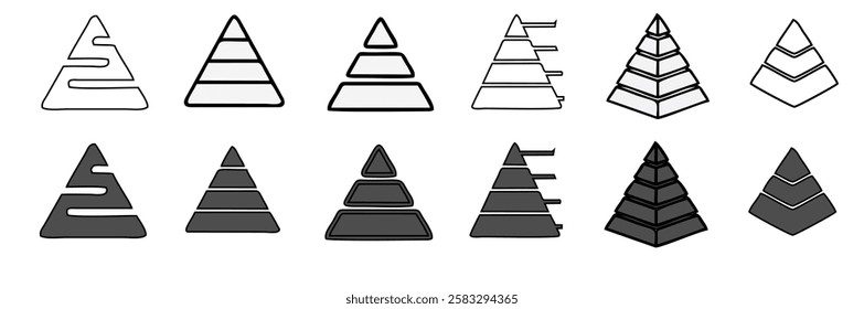 Pyramid infographic template. Blank infographic vector design for presentation