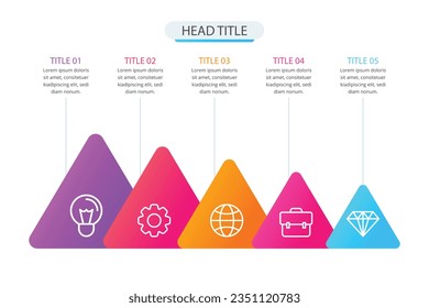 Pyramid-Infografik-Vorlage für die Präsentation.