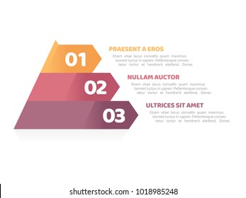 Pyramid Infographic Template With Three Elements