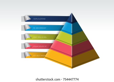 Pyramid Infographic Triangle Chart Scheme Diagram Stock Vector (royalty 