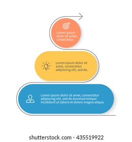 Pyramid For Infographics. Business Diagram, Chart With 3 Steps, Levels. Vector Design Element.