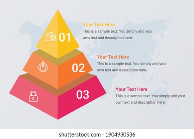 Pyramid For Infographics Chart Diagram Vector Image