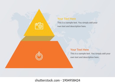 
Pyramid for infographics chart diagram vector image.