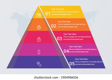 
Pyramid for infographics chart diagram vector image.