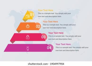 
Pyramid For Infographics Chart Diagram Vector Image