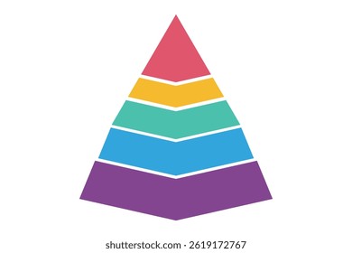 Ícone do gráfico de Infográficos de Pirâmide no fundo branco, ilustração vetorial.