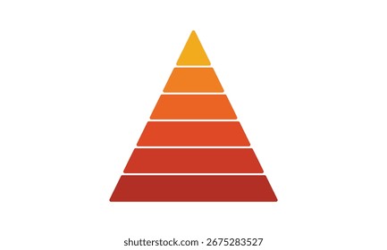 Icono de gráfico de infografías de pirámide sobre fondo blanco, Ilustración vectorial. EPS 10 .